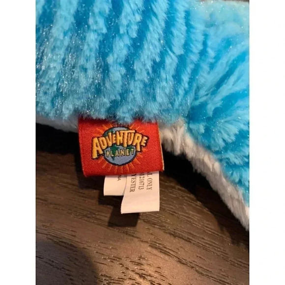 Adventure Planet Dolphin 15" Plush Sea Ocean Stuffed Animal Blue White Toy- B11 - Picture 3 of 5